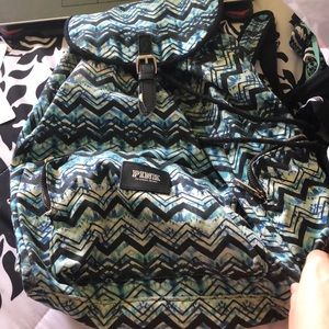 Pink backpack used for half a year for school